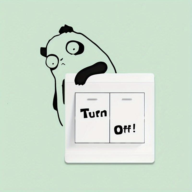 Panda Plastic Self-adhesive Switch Decorative Sticker Home Decor
