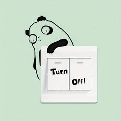 Panda Plastic Self-adhesive Switch Decorative Sticker Home Decor