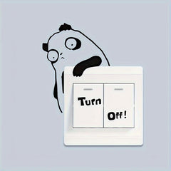 Panda Plastic Self-adhesive Switch Decorative Sticker Home Decor