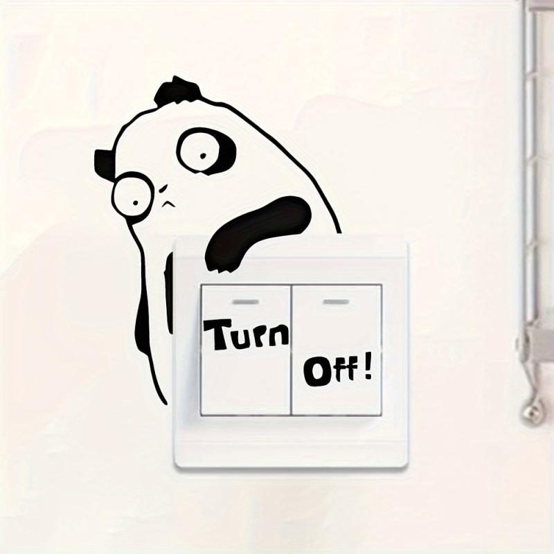 Panda Plastic Self-adhesive Switch Decorative Sticker Home Decor