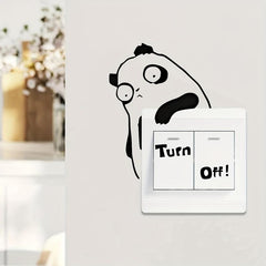 Panda Plastic Self-adhesive Switch Decorative Sticker Home Decor