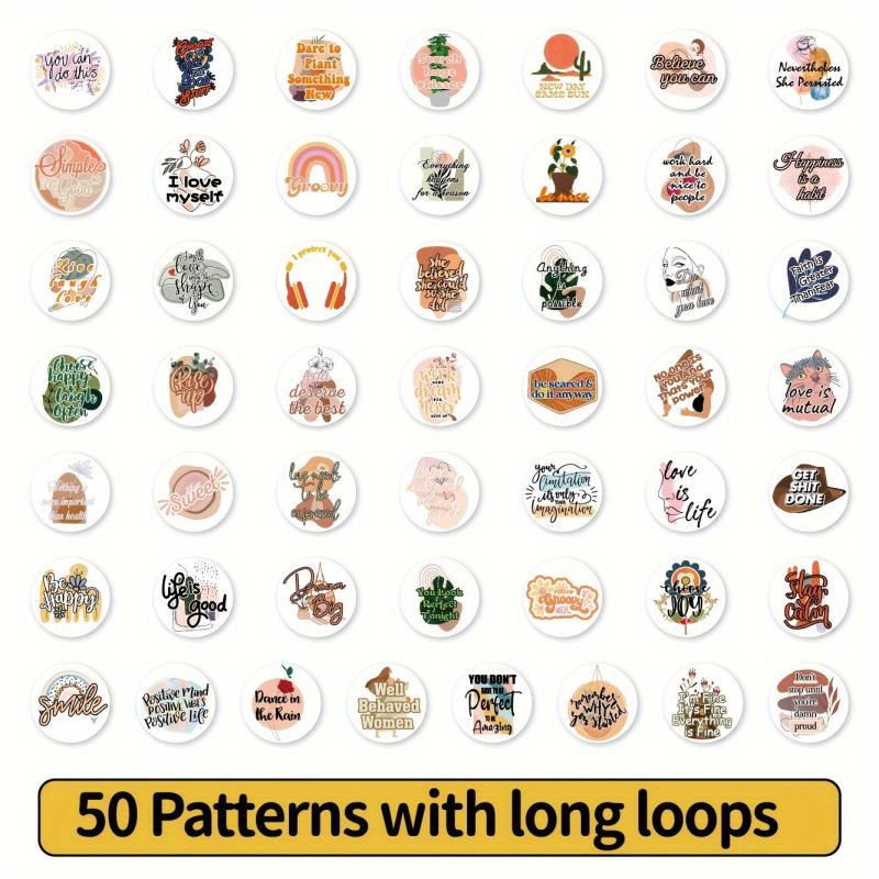 200pcs Boho Patterns Waterproof Stickers for Laptop Scrapbook Water Bottle