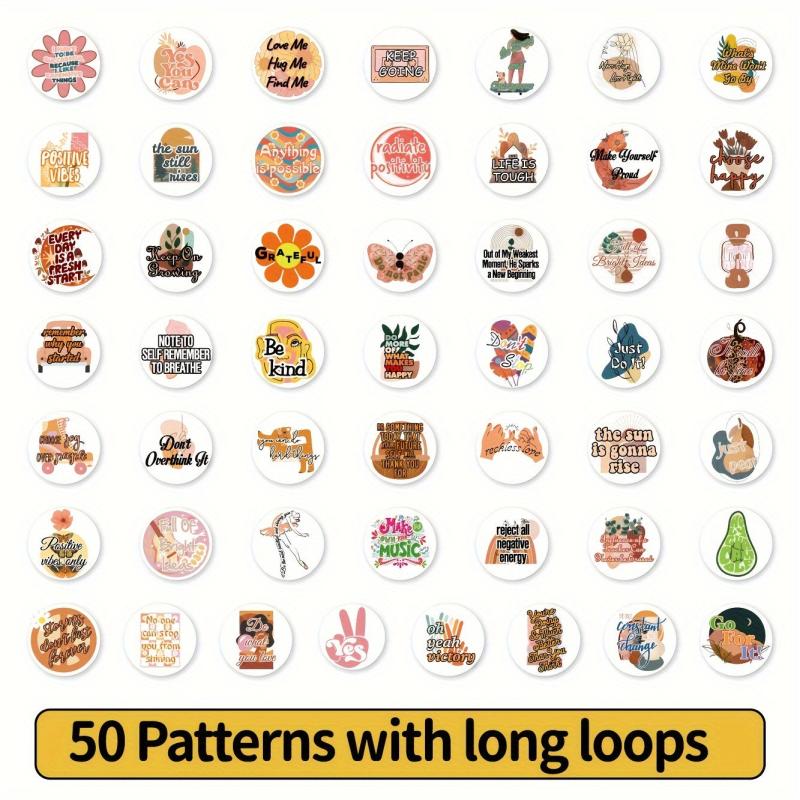 200pcs Boho Patterns Waterproof Stickers for Laptop Scrapbook Water Bottle
