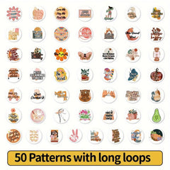 200pcs Boho Patterns Waterproof Stickers for Laptop Scrapbook Water Bottle