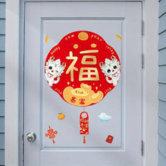 Dragon Pattern Window Sticker Self-adhesive Year Decoration