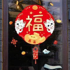 Dragon Pattern Window Sticker Self-adhesive Year Decoration