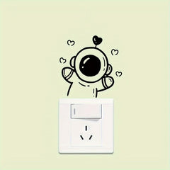 Spaceman Cartoon Wall Sticker for Switch