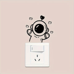 Spaceman Cartoon Wall Sticker for Switch