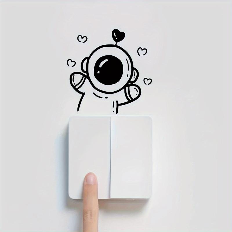 Spaceman Cartoon Wall Sticker for Switch