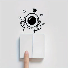 Spaceman Cartoon Wall Sticker for Switch