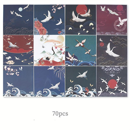 70pcs Colored Origami Paper Card Stacking Paper