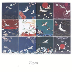 70pcs Colored Origami Paper Card Stacking Paper