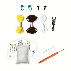 DIY Crochet Doll Animal Bee English Material Bag Wool Decorative Bag