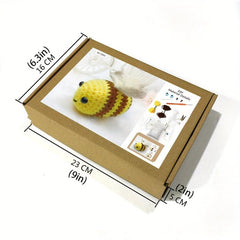 DIY Crochet Doll Animal Bee English Material Bag Wool Decorative Bag