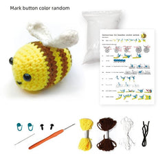 DIY Crochet Doll Animal Bee English Material Bag Wool Decorative Bag