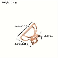 Minimalist Semi Circle Hair Clip for Women and Girls