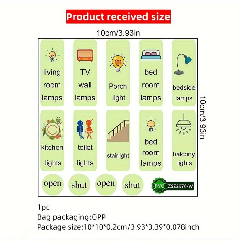 Self Adhesive Switch Stickers Start Stop Signs Socket Decorations
