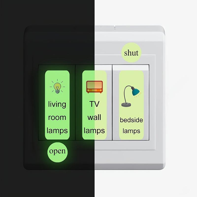 Self Adhesive Switch Stickers Start Stop Signs Socket Decorations