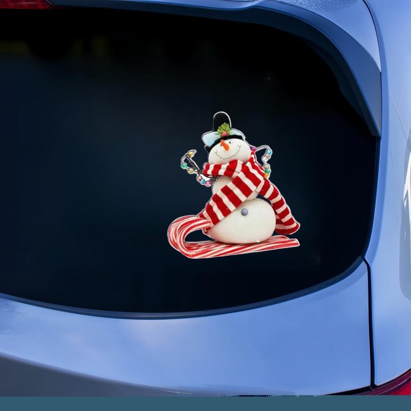 Snowman Vinyl Sticker for Car Window Bumper
