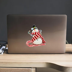 Snowman Vinyl Sticker for Car Window Bumper