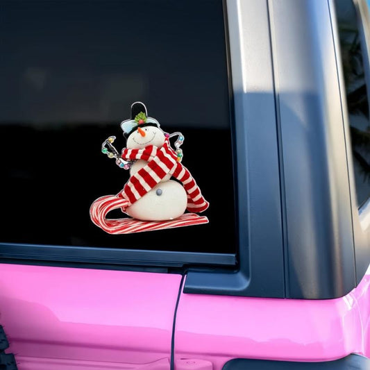 Snowman Vinyl Sticker for Car Window Bumper