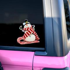 Snowman Vinyl Sticker for Car Window Bumper