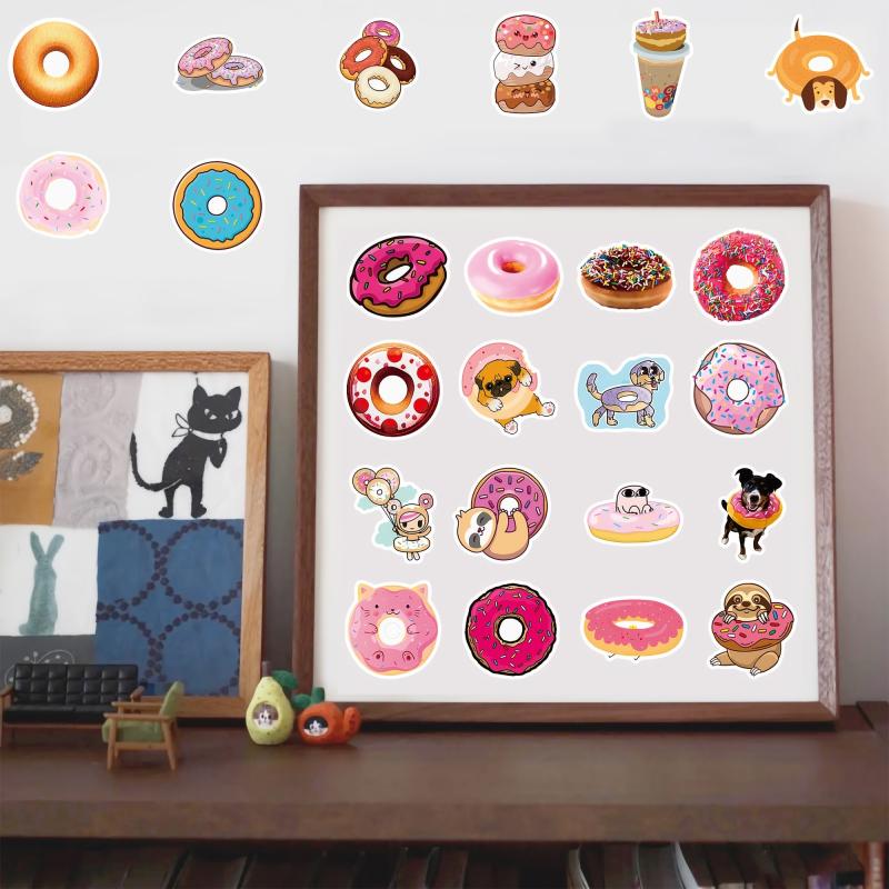 50pcs Sweet Candy Cookie Stickers for Laptop Water Bottle Cup