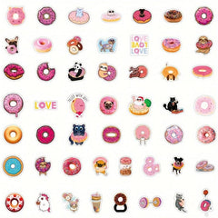 50pcs Sweet Candy Cookie Stickers for Laptop Water Bottle Cup