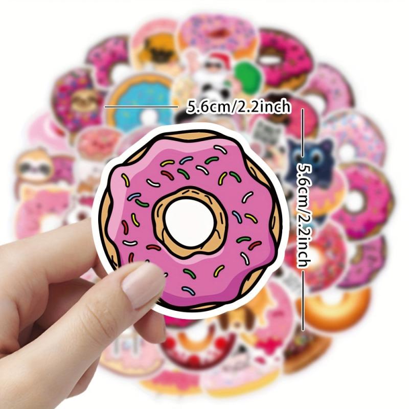 50pcs Sweet Candy Cookie Stickers for Laptop Water Bottle Cup