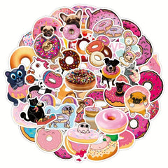50pcs Sweet Candy Cookie Stickers for Laptop Water Bottle Cup