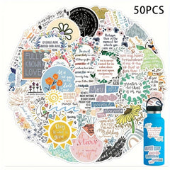 50pcs Cartoon Characters Stickers Laptop Scrapbook Water Bottle