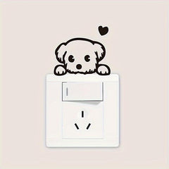 Cartoon Puppy Switch Sticker Home Decoration Wall Sticker