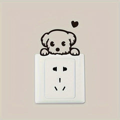 Cartoon Puppy Switch Sticker Home Decoration Wall Sticker