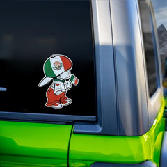 2pcs Mexican Flag Stickers Reflective Secure Sticker