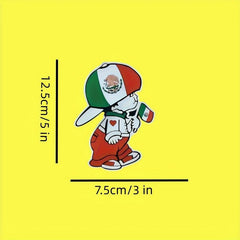 2pcs Mexican Flag Stickers Reflective Secure Sticker