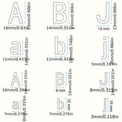 52pcs English Letter Sticker Monogram Adhesive Label Christmas Decoration