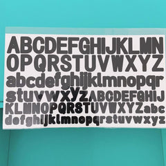 52pcs English Letter Sticker Monogram Adhesive Label Christmas Decoration