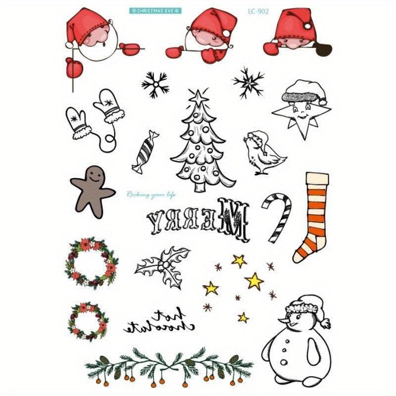 Waterproof Christmas Tattoo Sticker - Christmas Party Temporary Tattoo