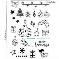 Waterproof Christmas Tattoo Sticker - Christmas Party Temporary Tattoo