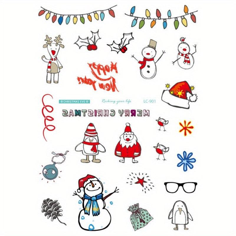 Waterproof Christmas Tattoo Sticker - Christmas Party Temporary Tattoo