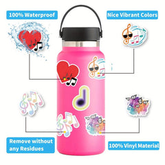 60pcs Music Note Stickers Waterproof Decoration for Kids Adults Girls Boys
