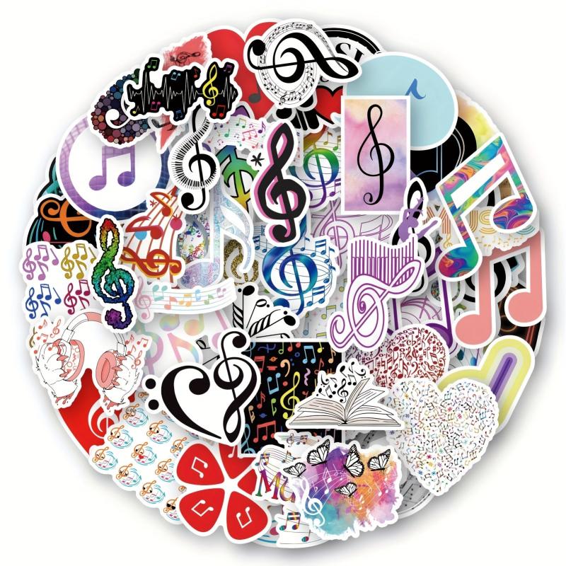 60pcs Music Note Stickers Waterproof Decoration for Kids Adults Girls Boys