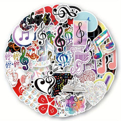 60pcs Music Note Stickers Waterproof Decoration for Kids Adults Girls Boys