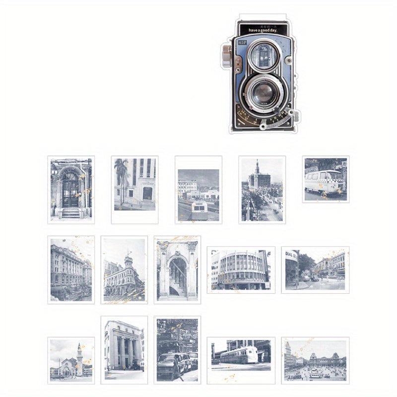 45pcs Vintage Photo Washi Stickers - Unlock Your Photo Studio Story