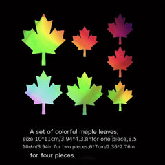 Creative Feather Leaf Car Sticker Glitter Shimmery Self-adhesive
