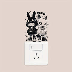 1pc Cartoon Animal Switch Sticker Decorative Wall Sticker