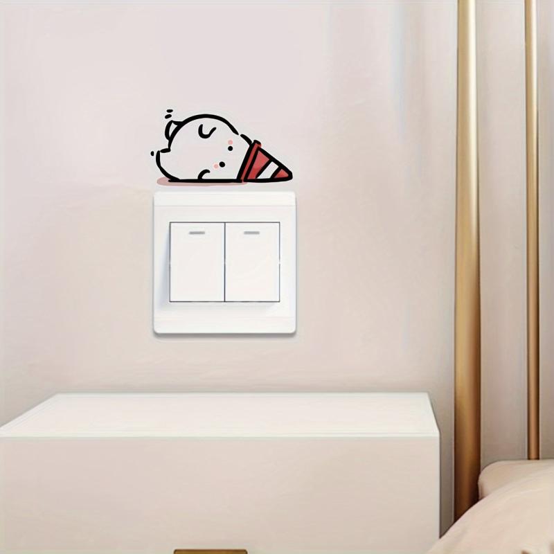 1pc Switch Sticker Lazy Person Decoration Wall Sticker