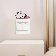 1pc Switch Sticker Lazy Person Decoration Wall Sticker