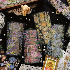 1pc PET 3D Hot Stamping Flat Sticker Butterfly Sparkle Series Retro Butterfly