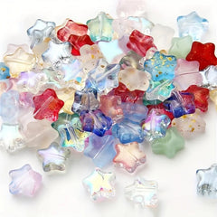 25pcs Antique Glass Pentagram Beads for DIY Jewelry Making
